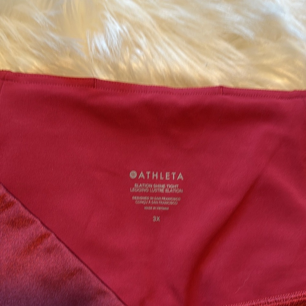 NWT Athleta Elation Shine Tight in Burgundy - Picture 8 of 8